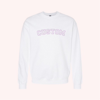 Cute custom text varsity style sweatshirt