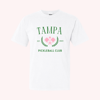 custom printed pickleball t-shirt. Cute t-shirt for pickleball lovers