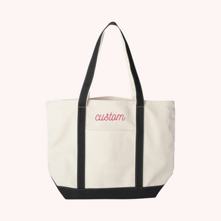Embroidered Boat Tote