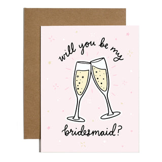 Be My Bridesmaid Sticker Card